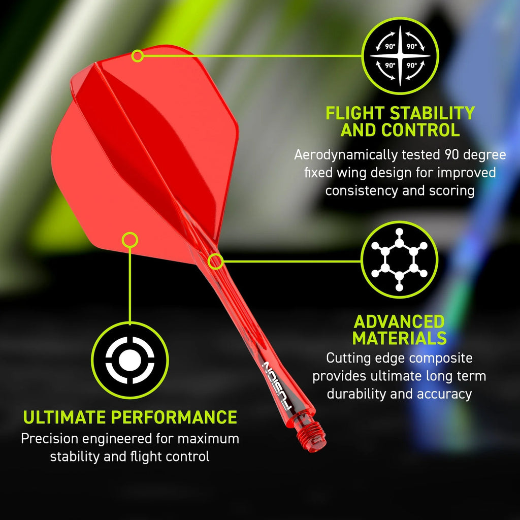 Fusion #2 Integrated Flight & Shaft Red