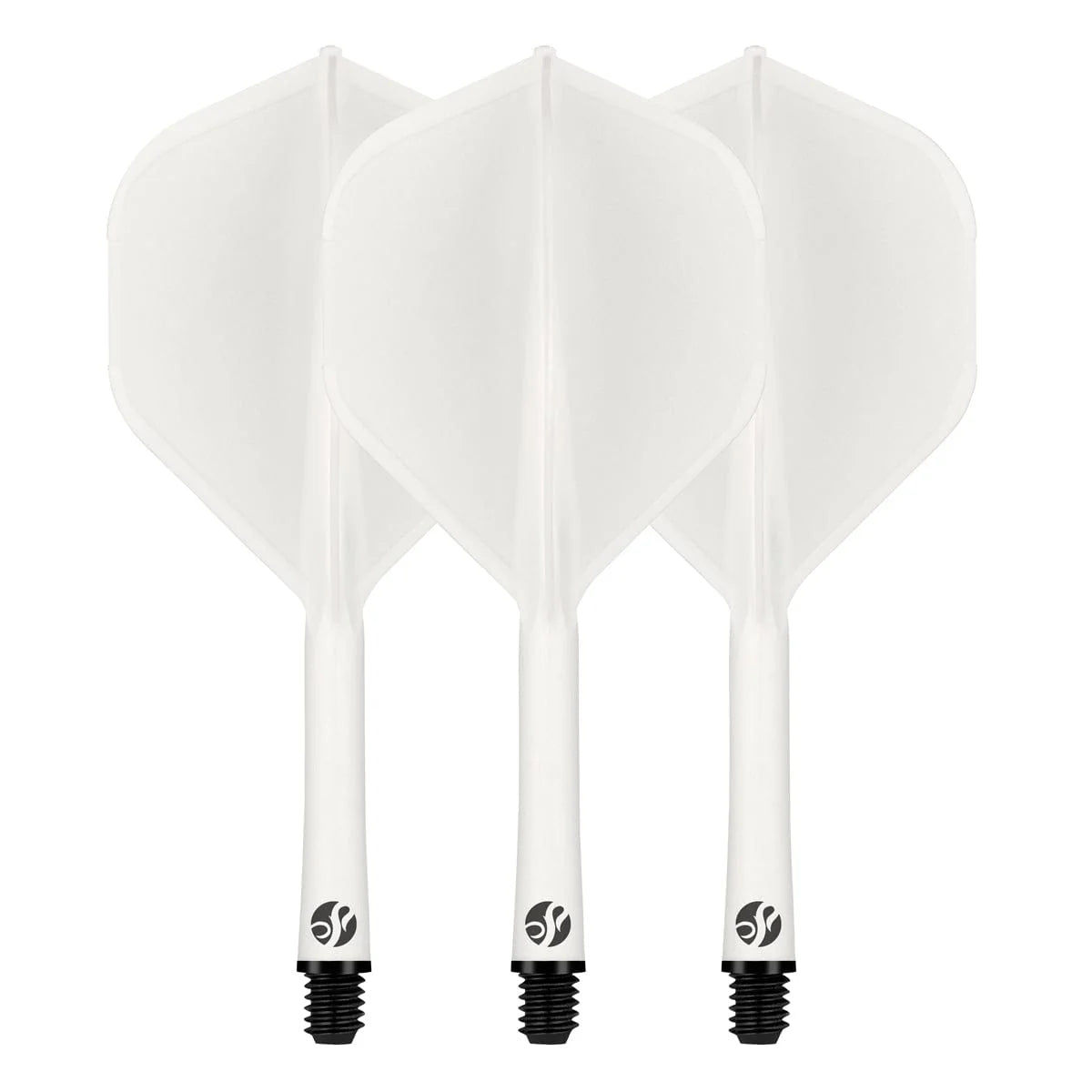 Flight Deck-One Piece Dart Flight and Shaft System White