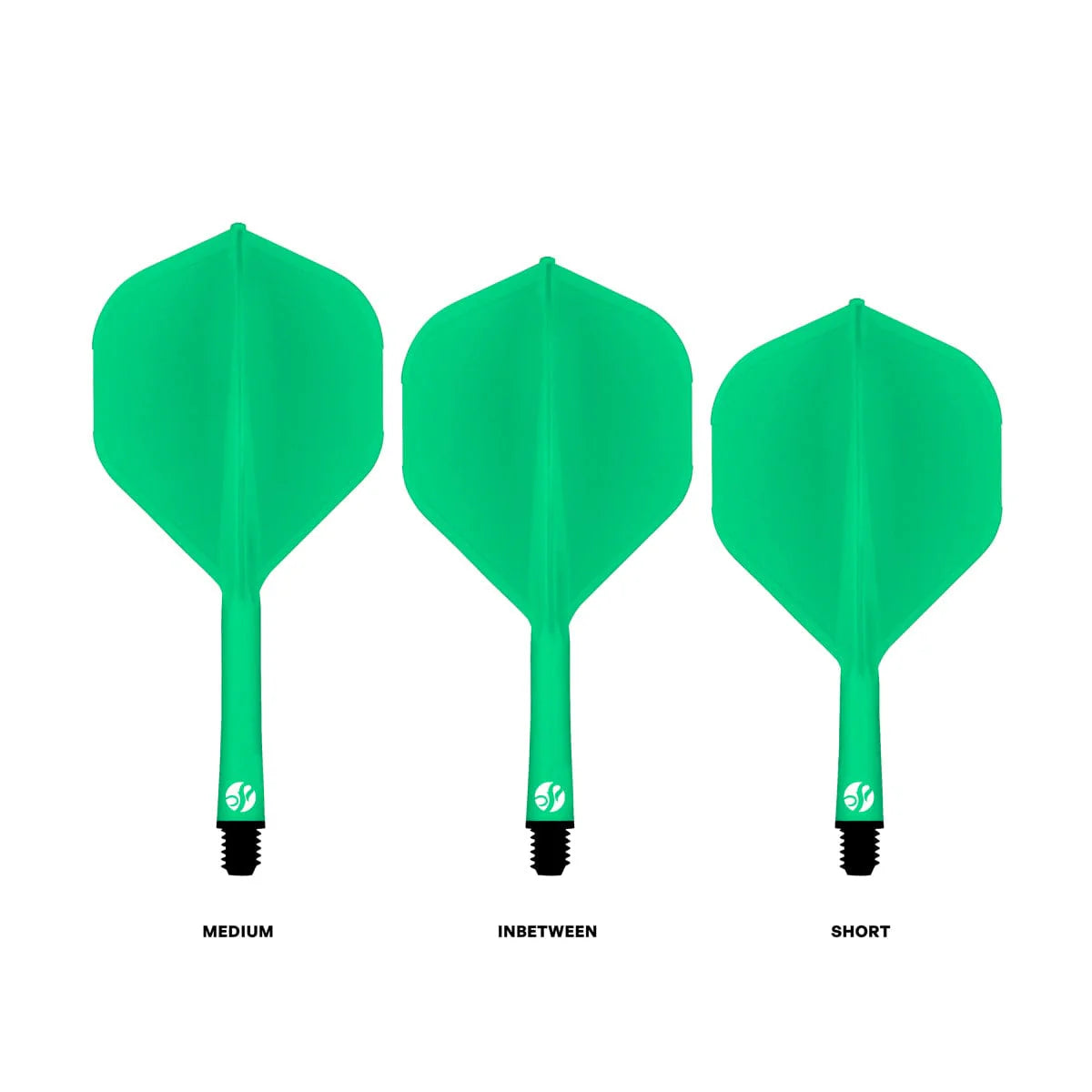 Flight Deck-One Piece Dart Flight and Shaft System Green