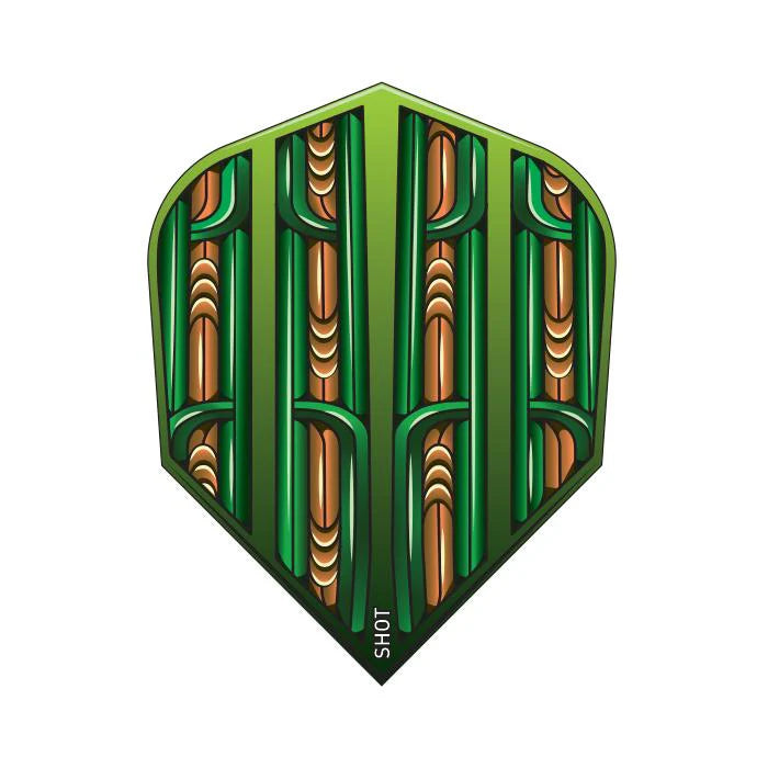 Warrior Rutene Dart Flight Set- Small Standard Green