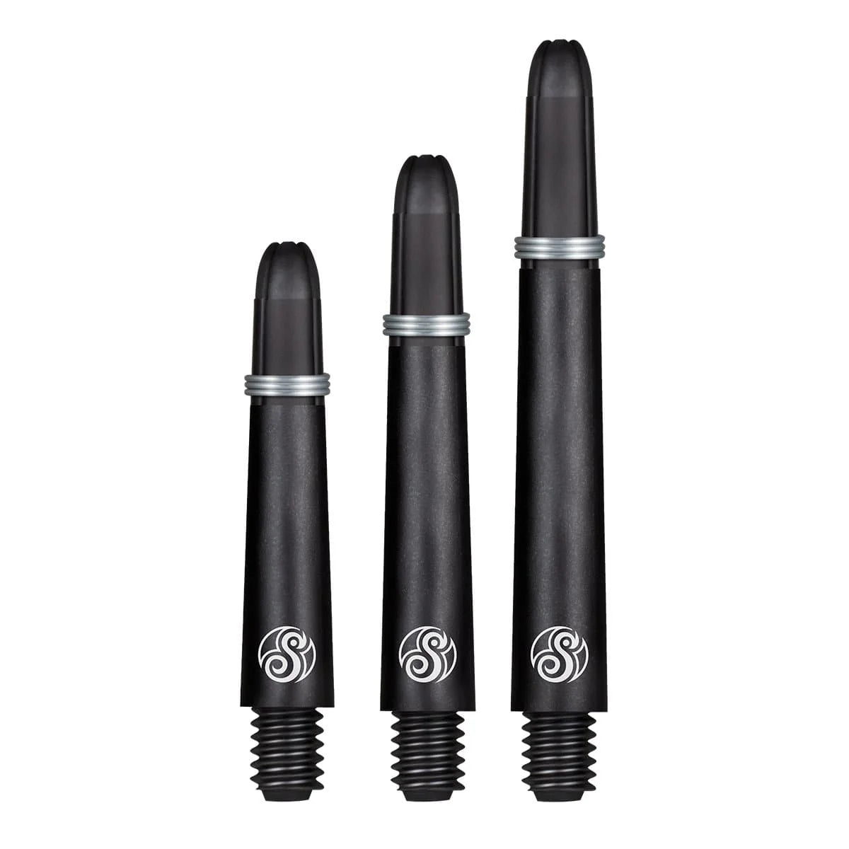 Shot Koi Carbon Dart Shaft with Spring Ring-Black