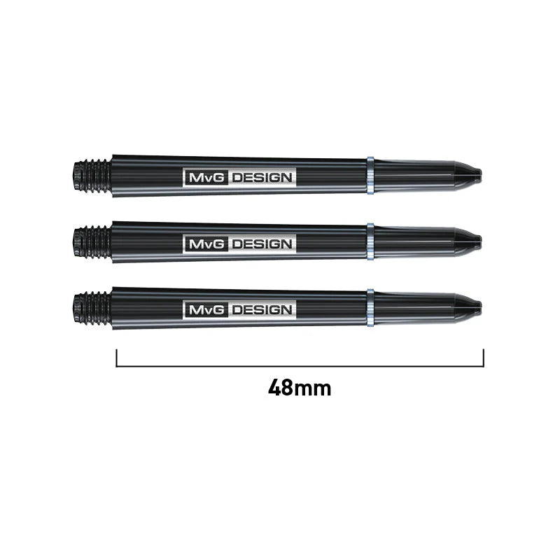 Winmau MvG Design Nylon Ring Grip Black Shafts