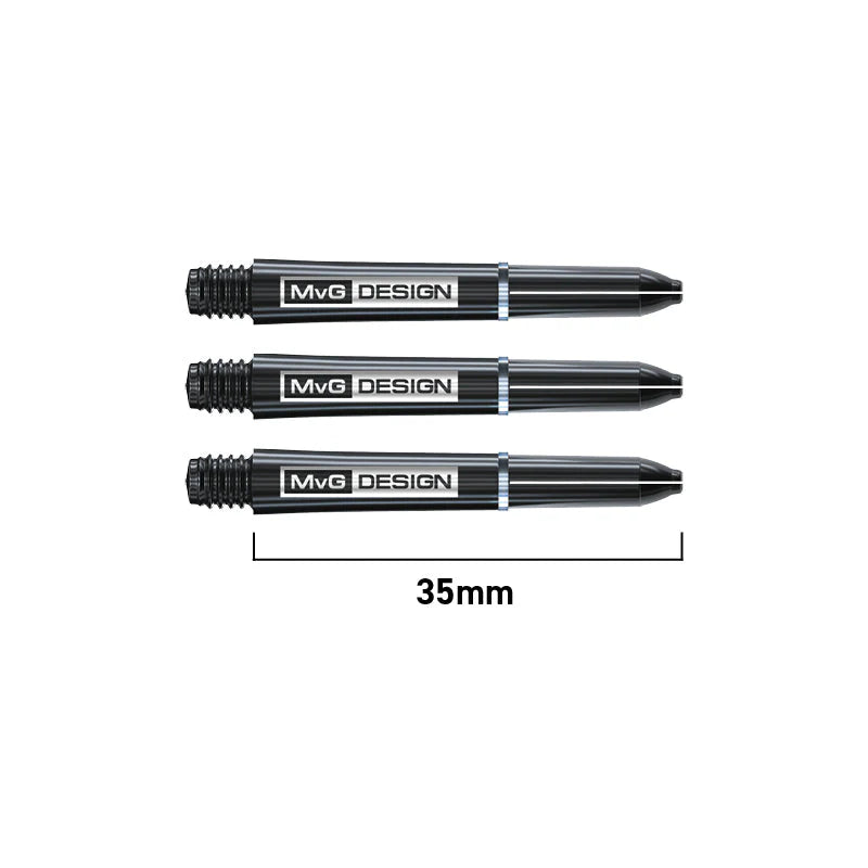 Winmau MvG Design Nylon Ring Grip Black Shafts